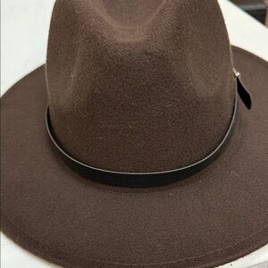 Universal Thread Brown Felt Fedora with Black Band